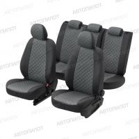 Чехлы Автопилот Алькантара Ромб на Honda HR-V 1 1998-2006 г.в. Чехлы Автопилот Алькантара Ромб на Honda HR-V 1 1998-2006 г.в.