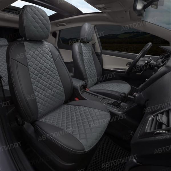 Чехлы Автопилот Алькантара Ромб на Honda HR-V 1 1998-2006 г.в. Чехлы Автопилот Алькантара Ромб на Honda HR-V 1 1998-2006 г.в.