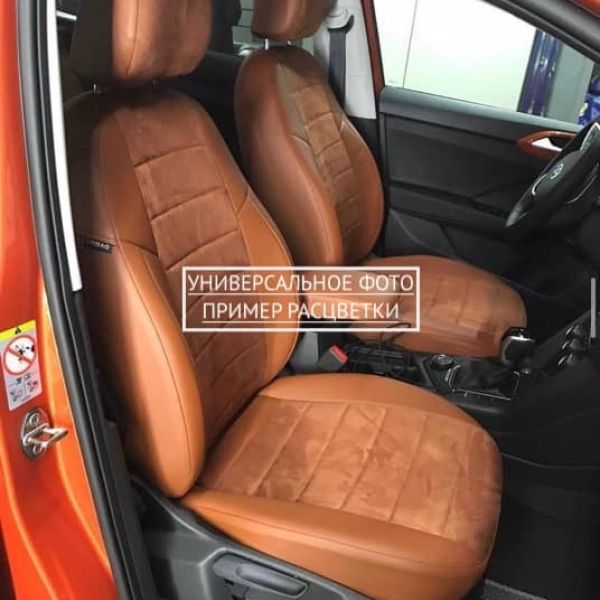 Чехлы Автопилот Алькантара на Skoda Roomster 2006-2015 г.в. Чехлы Автопилот Алькантара на Skoda Roomster 2006-2015 г.в.