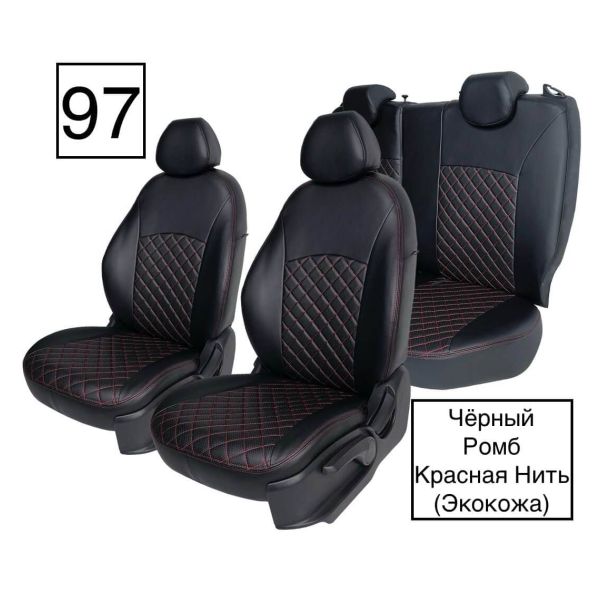 Чехлы Экокожа Ромб на Daewoo Matiz Чехлы Экокожа Ромб на Daewoo Matiz